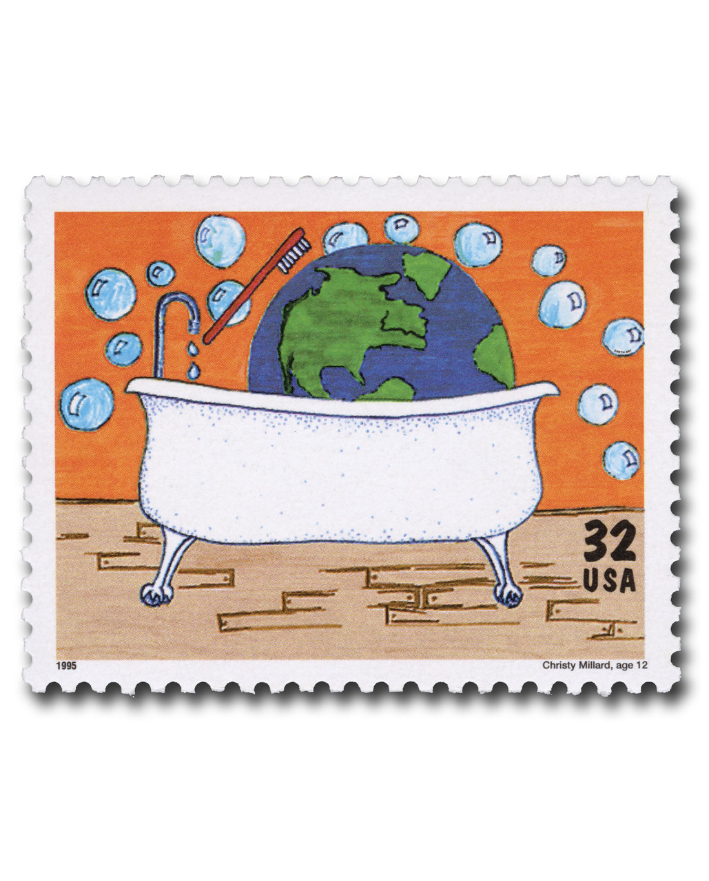 2951 - 1995 32c Kids Care About the Environment: Earth in a