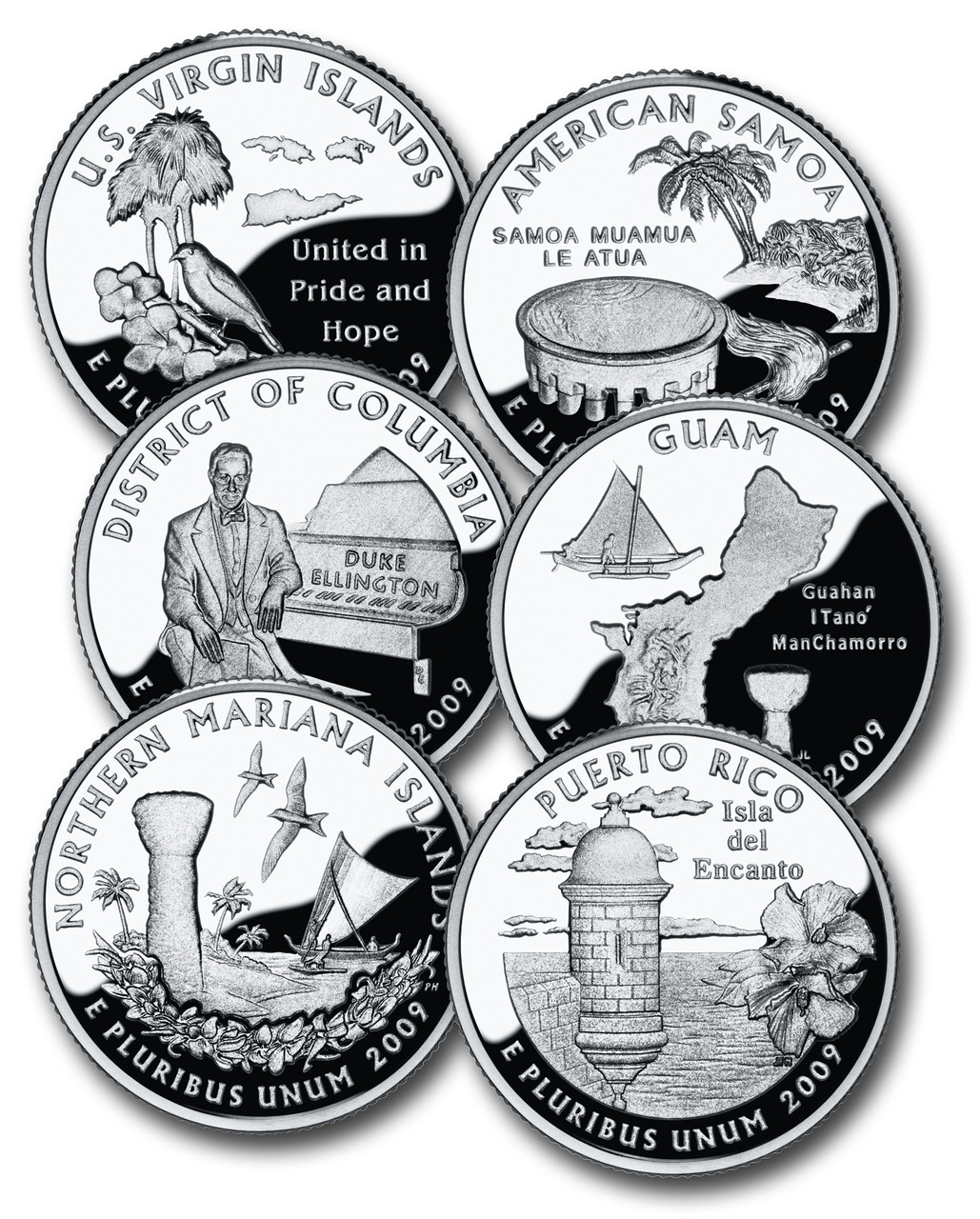 CN200925D - 2009 U.S. Statehood Quarters, D Mint set of 6