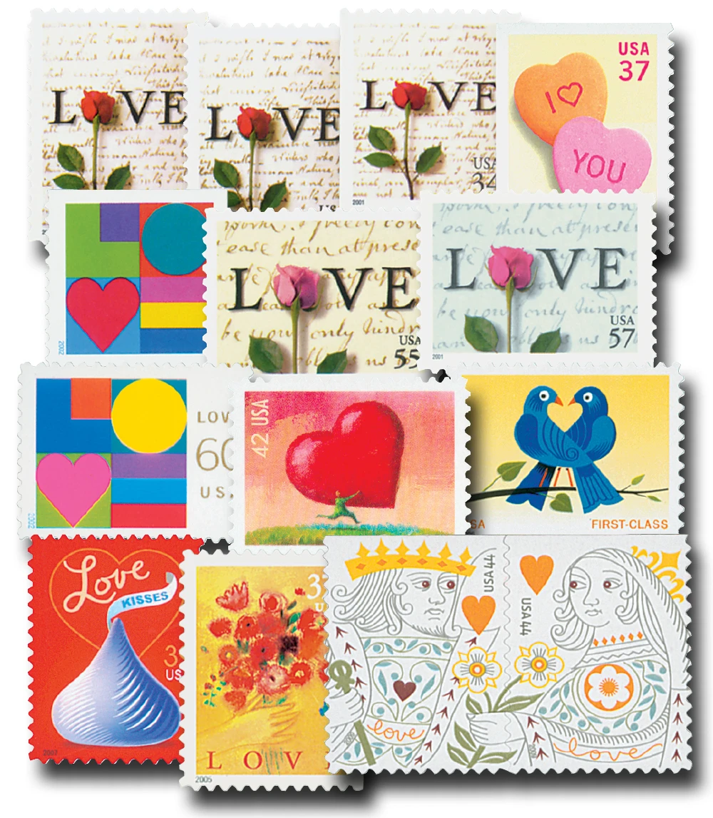 3496/4405 - 2000s Love Collection, 14 stamps