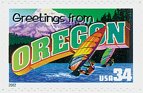 3597 - 2002 34c Greetings From America: Oregon