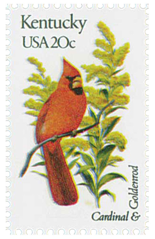 1969 - 1982 20c State Birds & Flowers: Kentucky