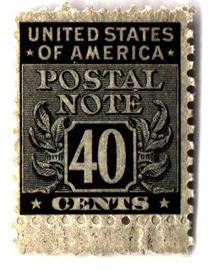 切手40 PN13 - 1945 40c Postal Note, Black - Mystic Stamp Company
