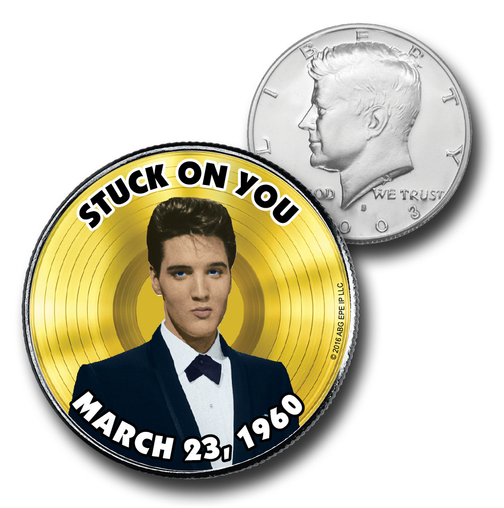 CNS16025 - Elvis Presley Gold "Stuck on You" US Half Dollar Commemorative Coin