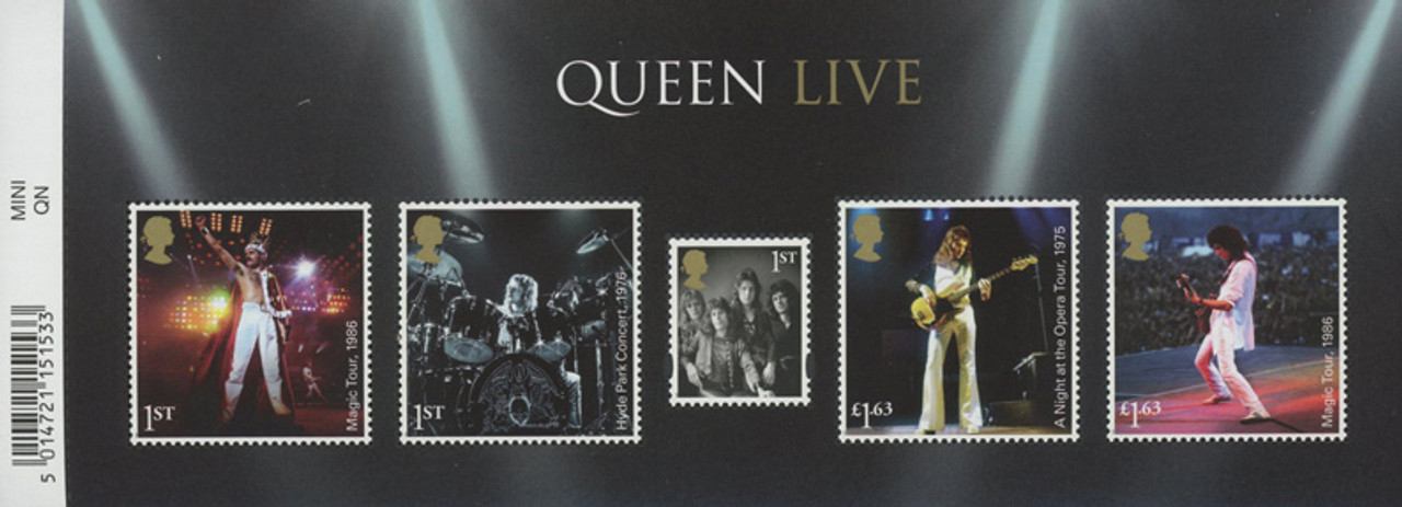 MFN069 - 2020 "Queen" Live, Mint, Sheet of 5 Stamps, Great Britain
