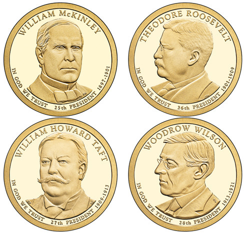 M11309 - 2013 US Presidents Coins, D Mint set of 4