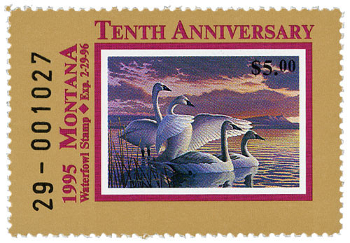 SDMT43 - 1995 Montana State Duck Stamp