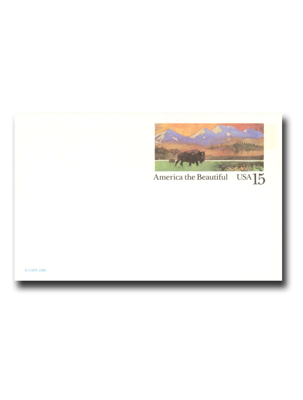 UY39 - 1988 15c Postal Card, America the Beautiful - Mystic Stamp
