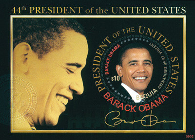 M10353 - 2009 Bequia President Obama s/s