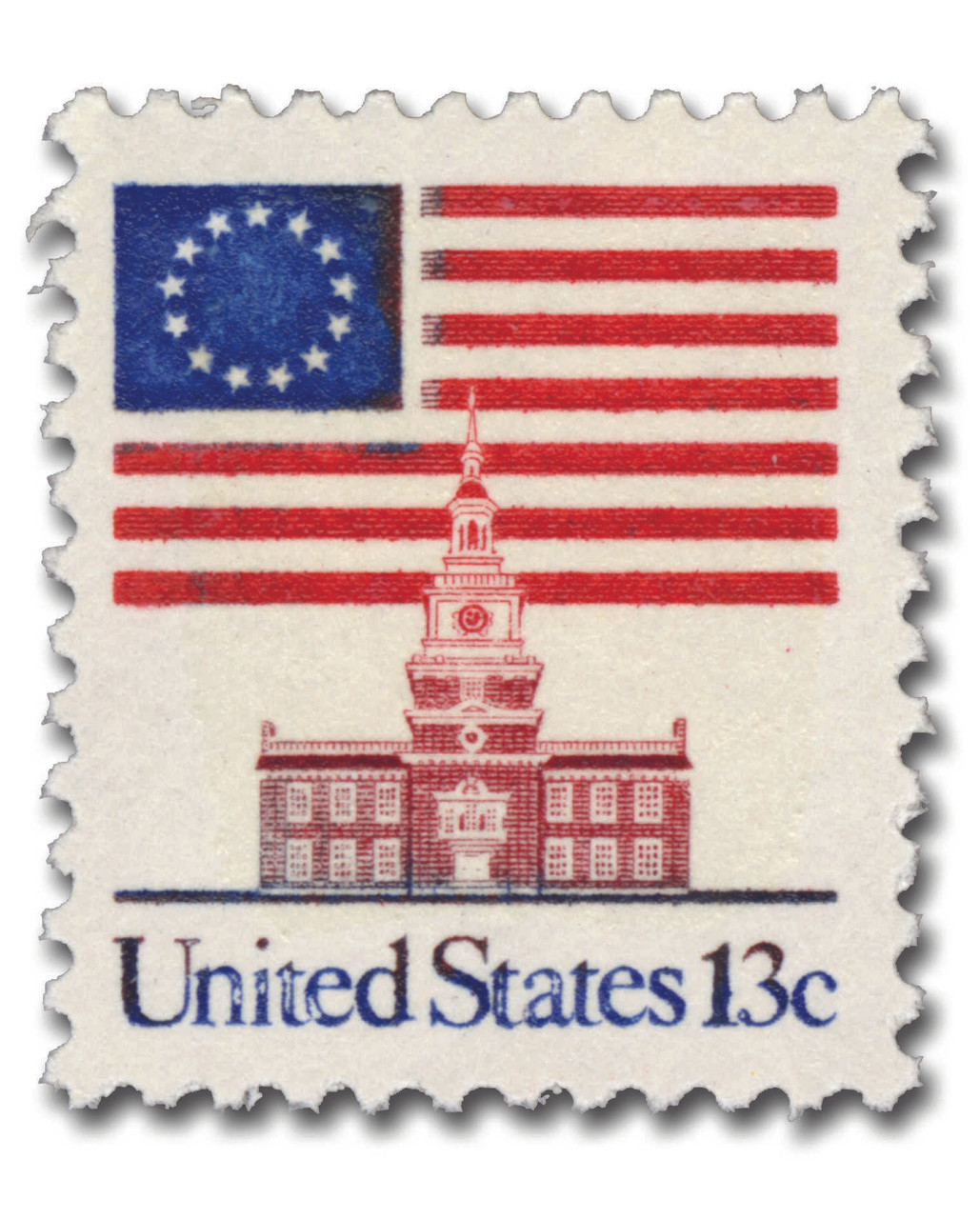 1622 - 1975 13c Flag Over Independence Hall, Perf. 11 x 10 3/4