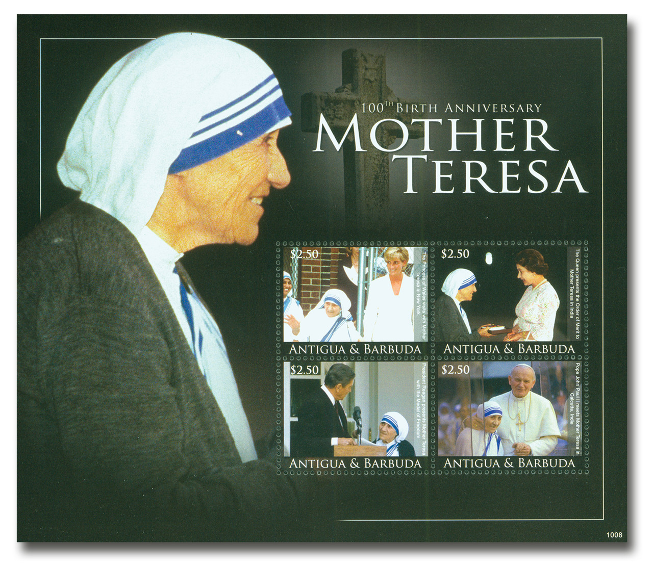 M10547 - 2010 Antigua Mother Teresa 100th Bday