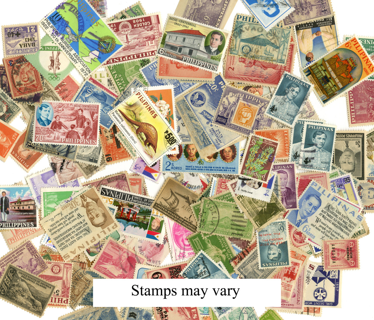MP1028 - Philippines, 200 Different Stamps