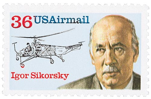 C119 - 1988 36c Igor Sikorsky - Mystic Stamp Company