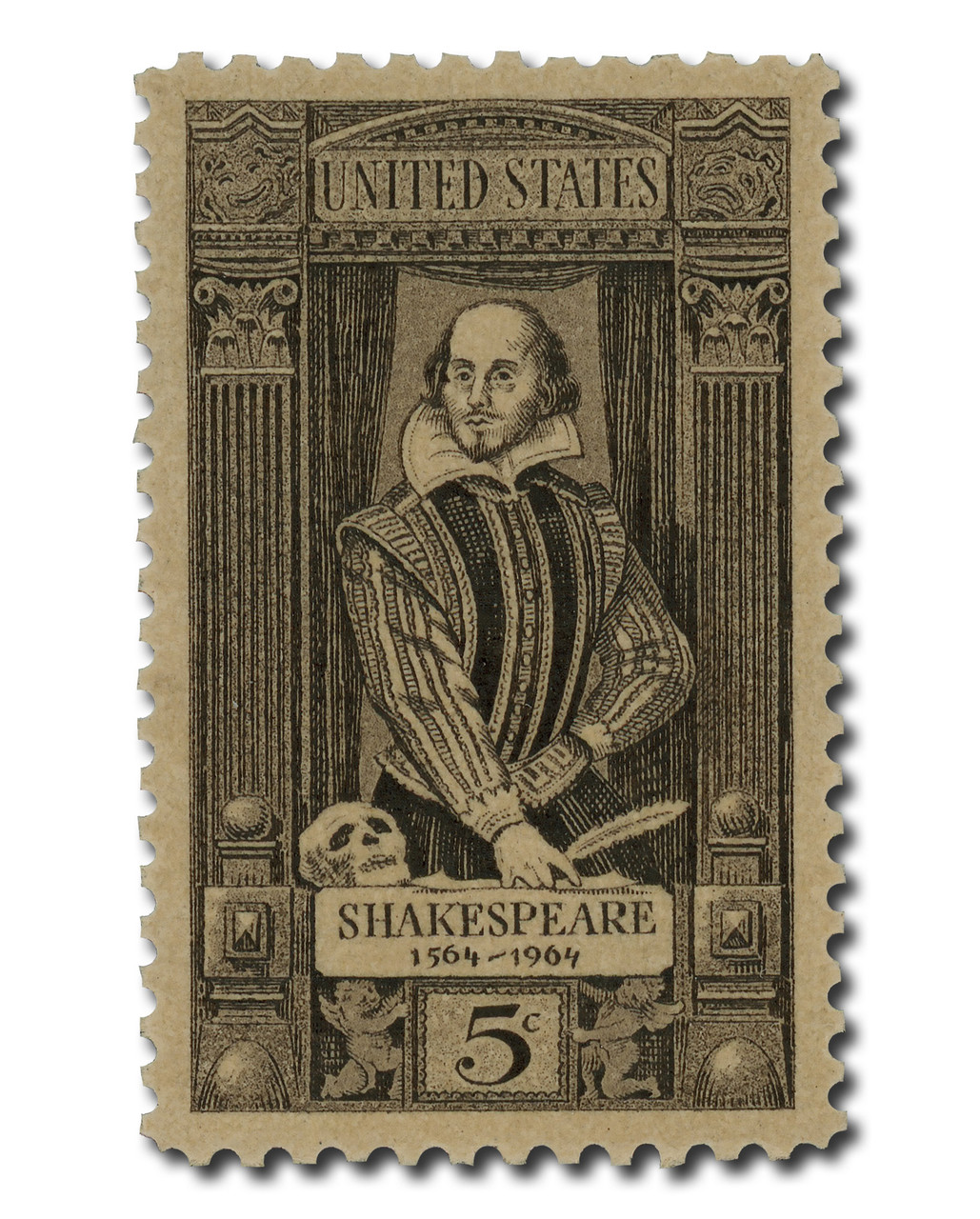 1250 - 1964 5c William Shakespeare - Mystic Stamp Company