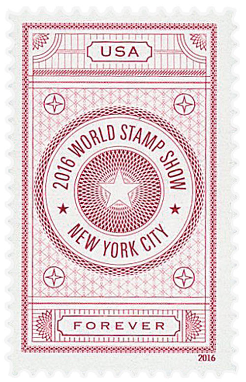 5063 - 2016 First-Class Forever Stamp - World Stamp Show: Red