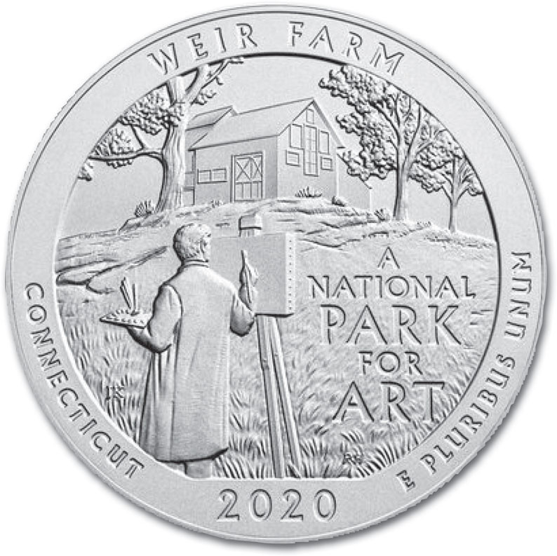 CNCTWF25D - 2020 Weir Farm National Historic Site Quarter, D Mint