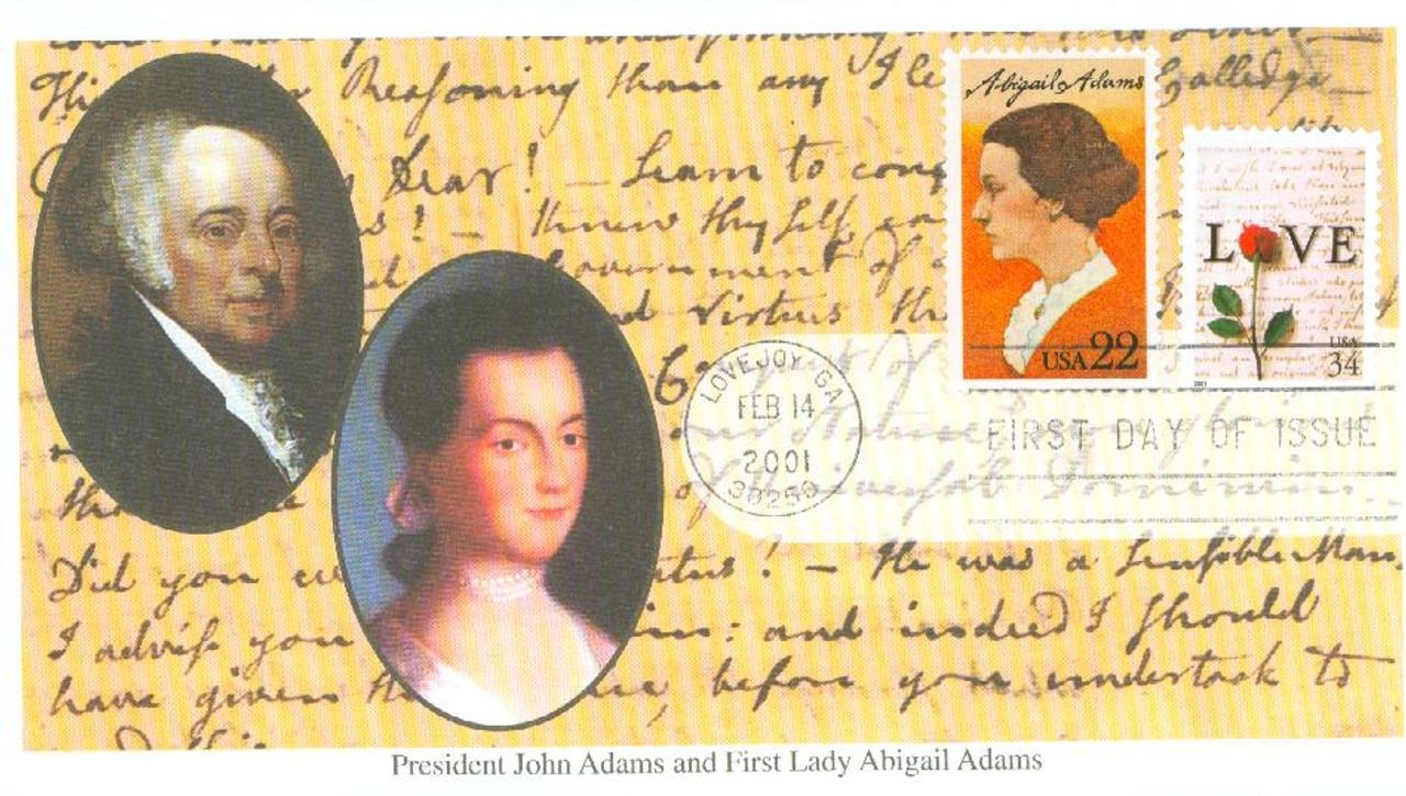 3497x - 2001 34c Love & 22c Abigail Adams