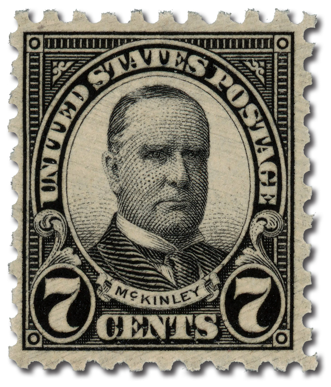 588 - 1926 7c William McKinley, Black, Perf. 10 - Mystic