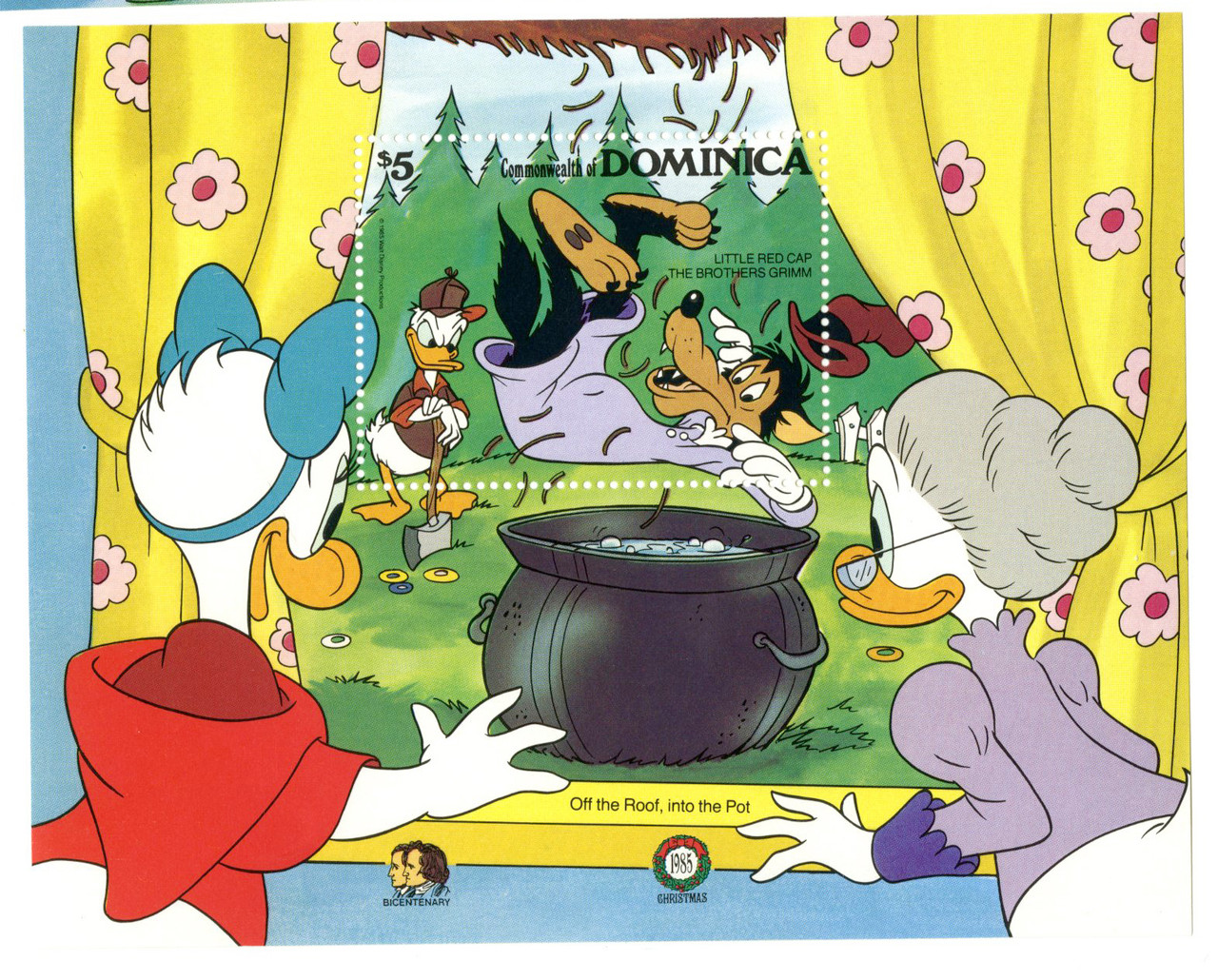 MDS257B - 1985 Disney Celebrates Christmas, Mint Souvenir Sheet, Dominica