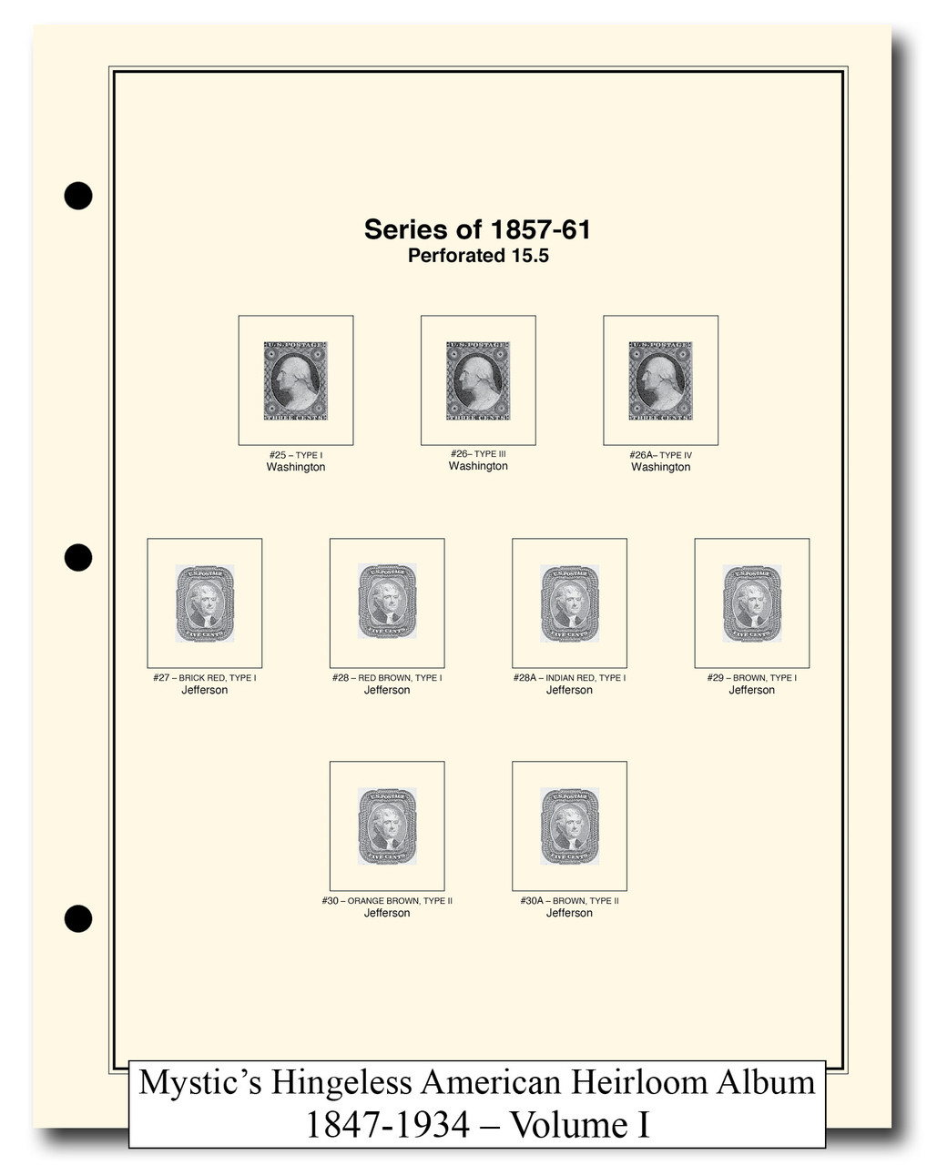 DS137 - 1847-1934 Volume I, Mystic's Hingeless American Heirloom