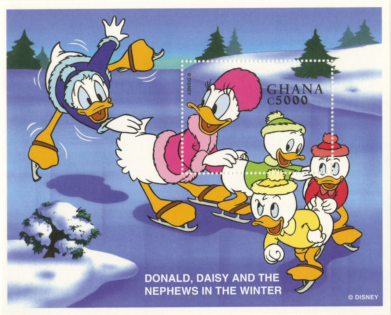 MDS297C - 1998 Disney Celebrates A Year in the Life of Mickey and Friends, Mint Souvenir Sheet, Ghana