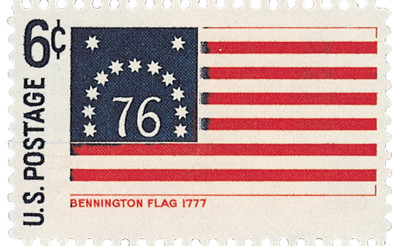 1348 - 1968 6c Historic American Flags: Bennington - Mystic Stamp