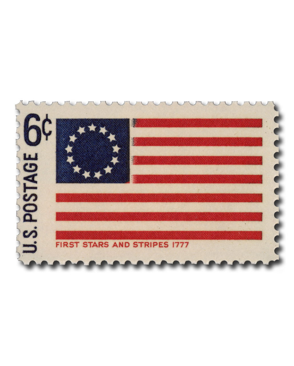 1350 - 1968 6c Historic American Flags: First Stars and Stripes