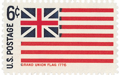 1352 - 1968 6c Historic American Flags: Grand Union - Mystic Stamp