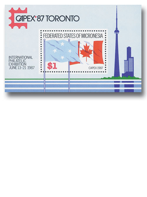 M5230 - CAPEX 87 Toronto Souvenir Sheet, Mint, Micronesia - Mystic