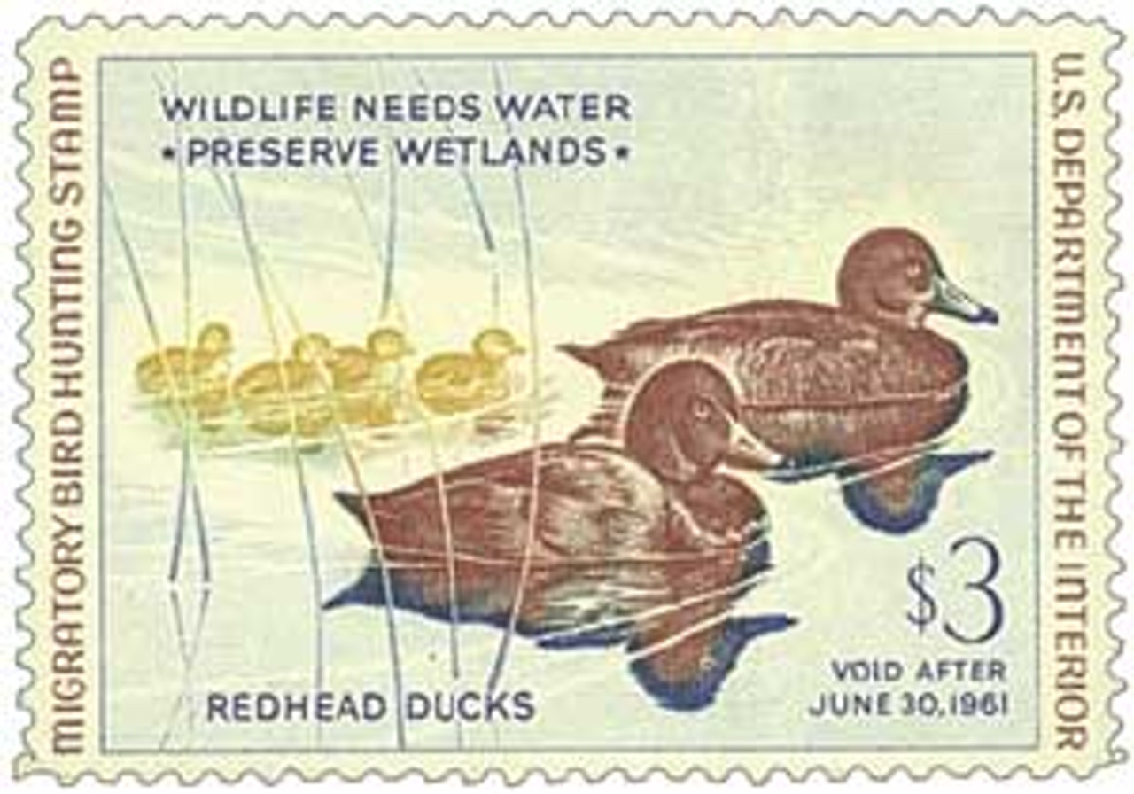 RW27 - 1960 $3.00 Federal Duck Stamp - Redhead Ducks