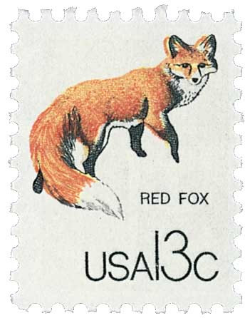 1757g - 1978 13c CAPEX Wildlife: Red Fox - Mystic Stamp Company