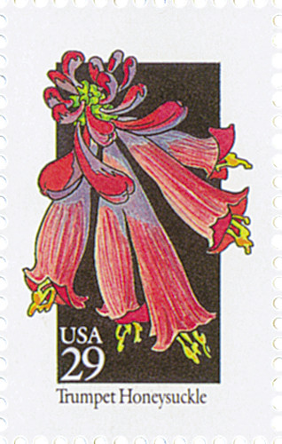 2683 - 1992 29c Wildflowers: Trumpet Honeysuckle