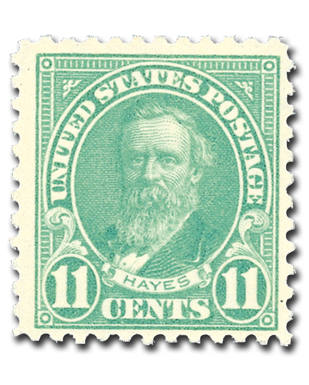 563 - 1922 11c Rutherford B. Hayes, Greenish Blue, Perf. 11