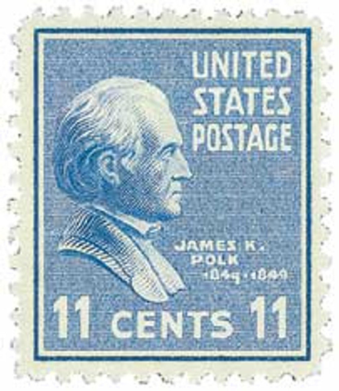 816 - 1938 11c James K. Polk, Ultramarine