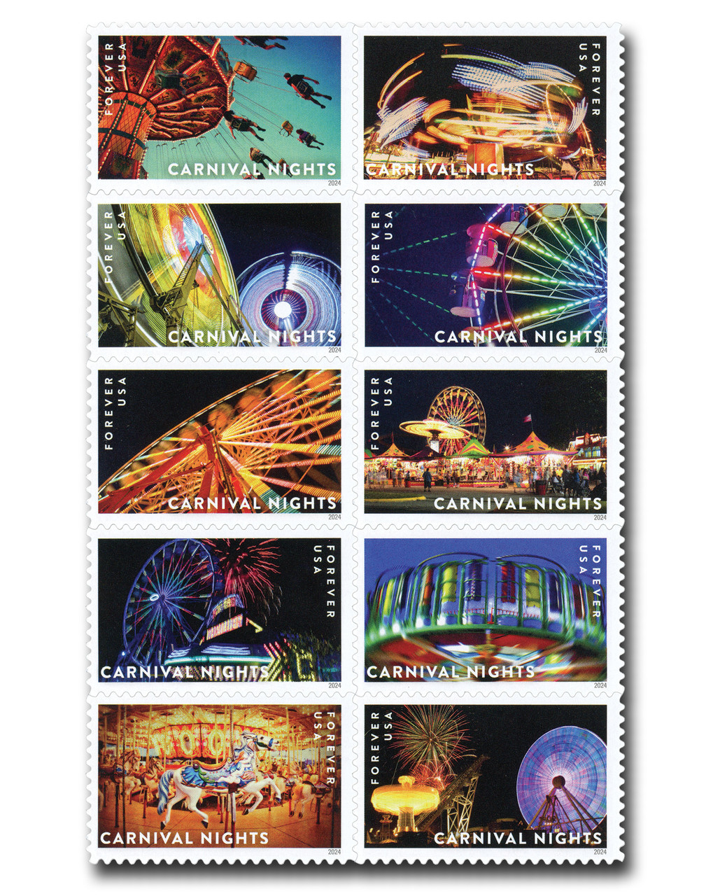 5855-64 - 2024 First-Class Forever Stamps - Carnival Nights
