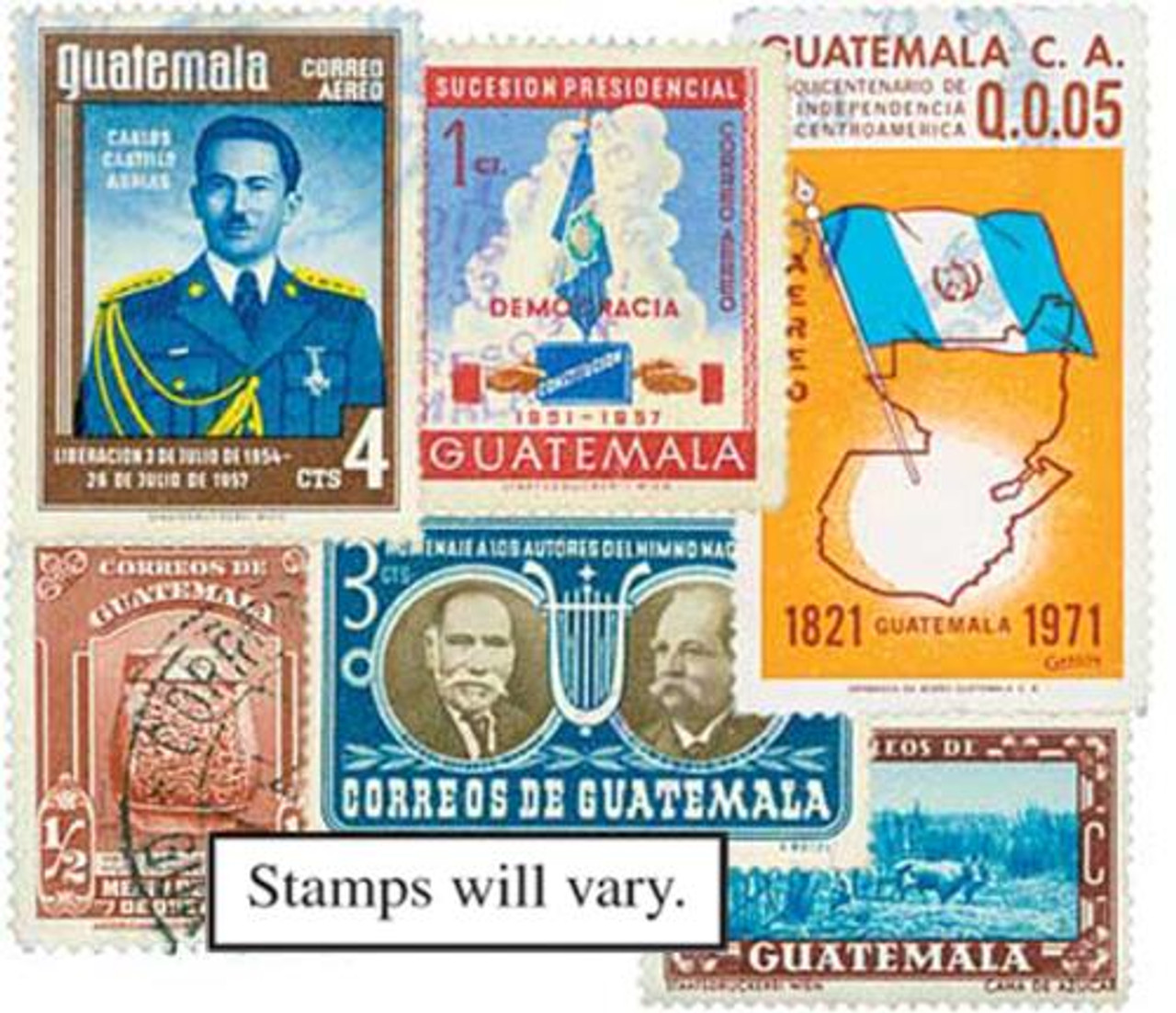 MP1501 - Guatemala, 700 Different Stamps