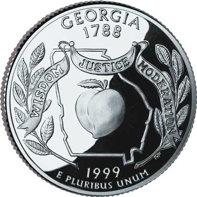 CNGA25P - 1999 Georgia State Quarter, P Mint - Mystic Stamp Company