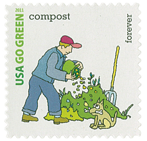 4524g - 2011 First-Class Forever Stamp - Go Green: Compost