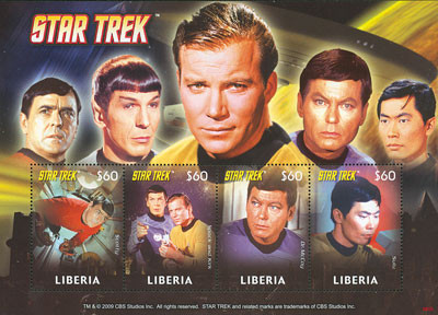 M10367 - 2008 Liberia Star Trek 4v M