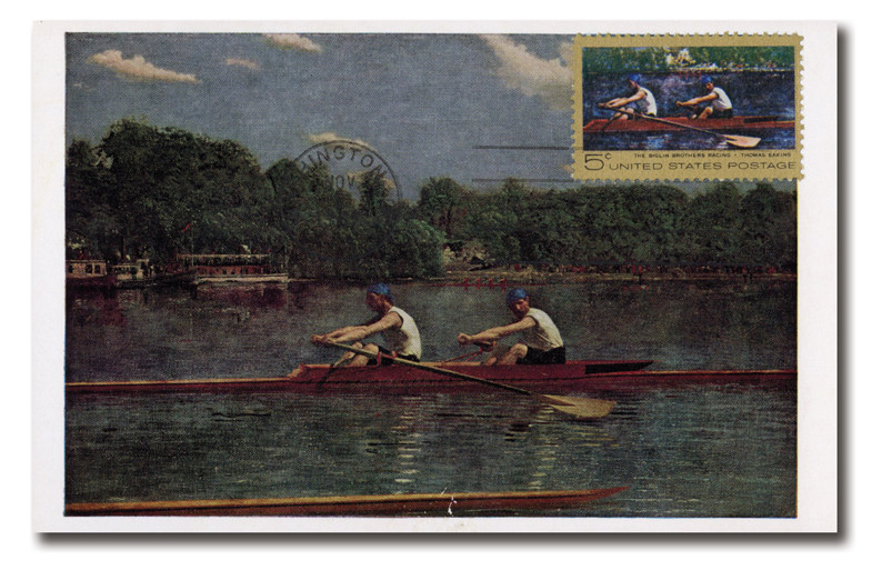 AC559 - 11/2/1967, USA Postcard, #1335 The Biglin Brothers Racing