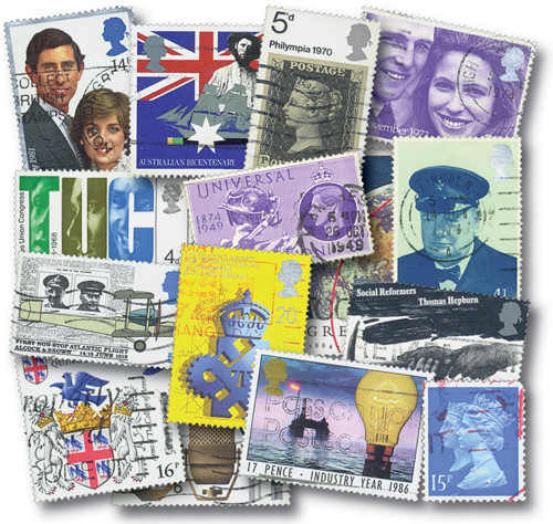 M3321 - Great Britain Commemoratives, 200 Different Stamps