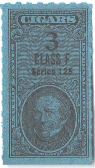 TC2659a - 1955, 3 Cigar Revenue Tax Stamps - Class F, Series 125