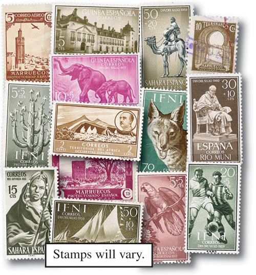 MP1876 - Spanish Colonies, 1000 Different Stamps