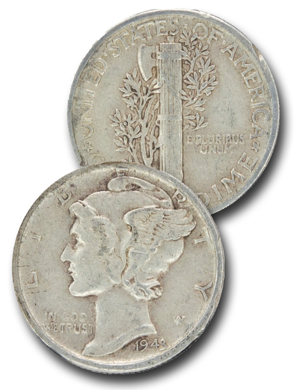 CD-943S - 1943-S Mercury Dime - Mystic Stamp Company