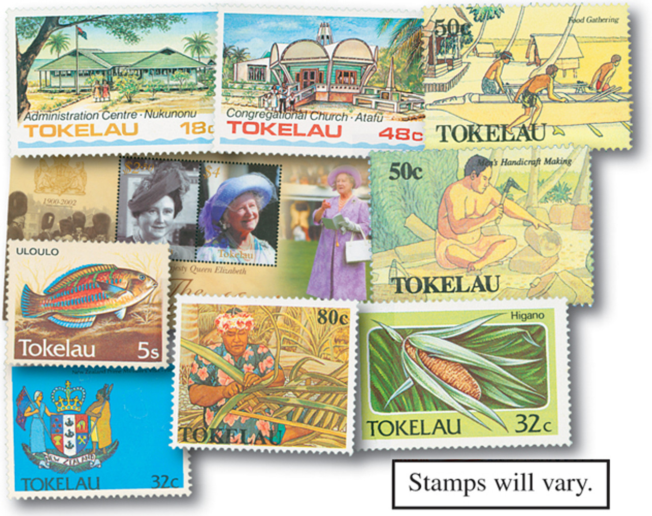 MP1078 - Tokelau Islands, 50 Different Stamps