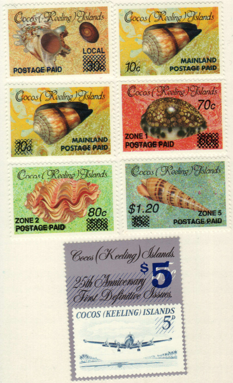 225-36 - 1990-91 Cocos Island - Mystic Stamp Company