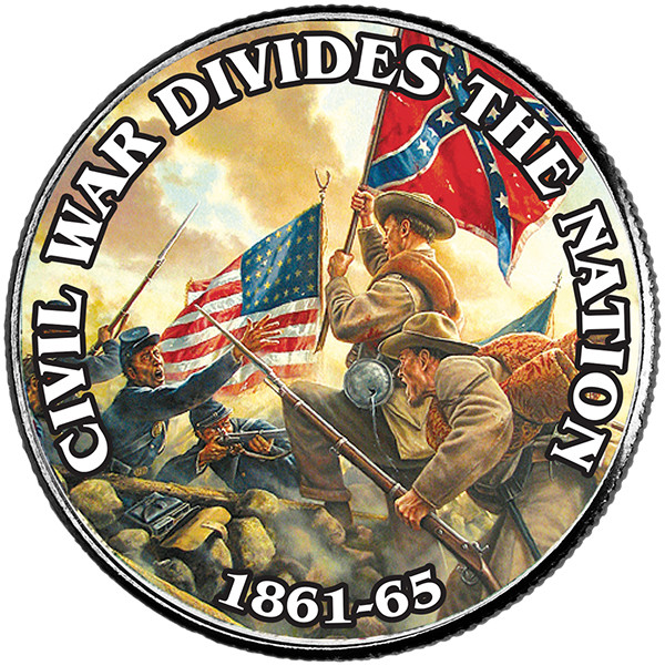 TV - Civil War Divides the Nation Coin