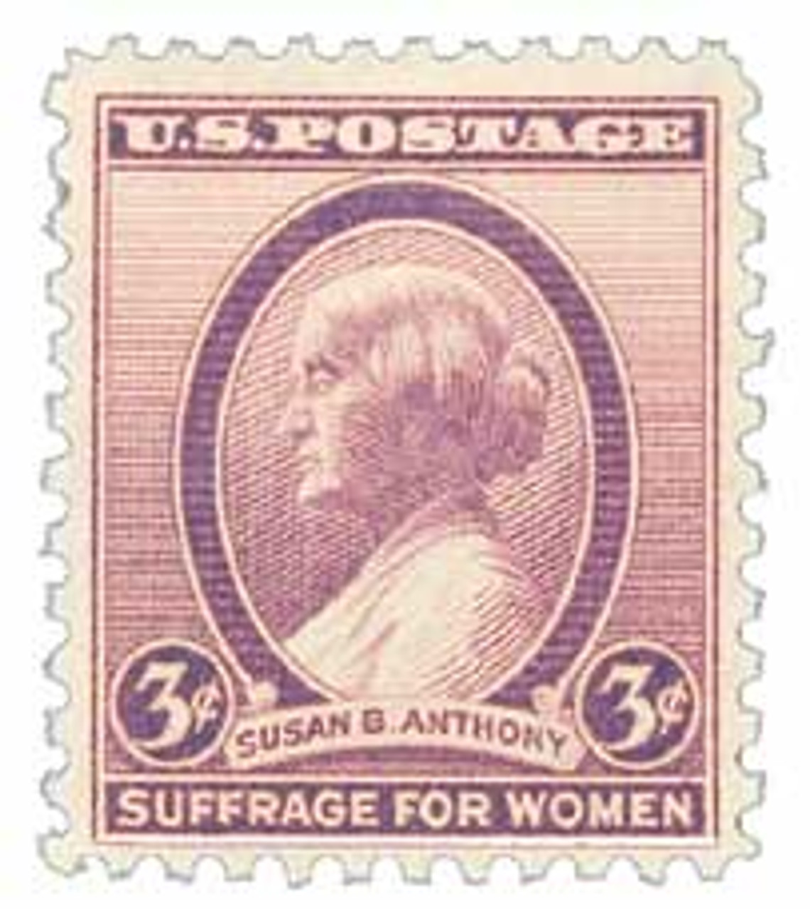 784 - 1936 3c Susan B. Anthony, Purple