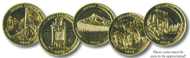 IX - 2010 Gold Plated Quarter Set
