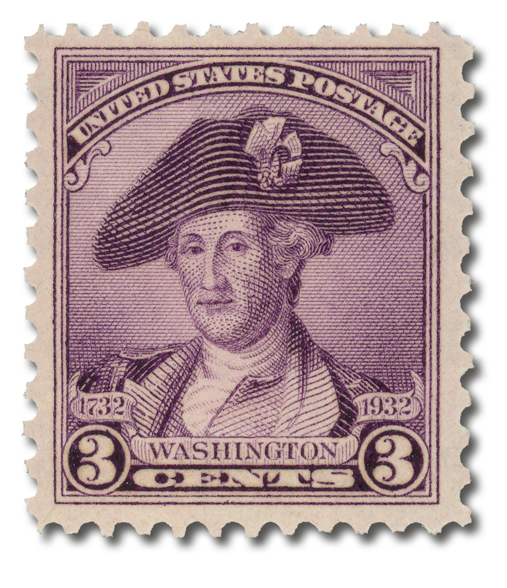 708 - 1932 3c Washington, Purple