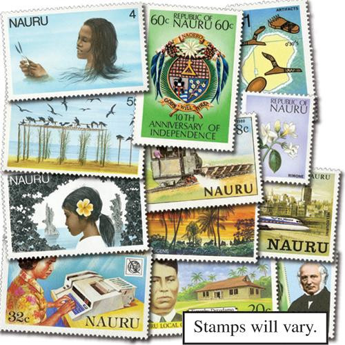 MP1076 - Nauru, 75 Different Stamps